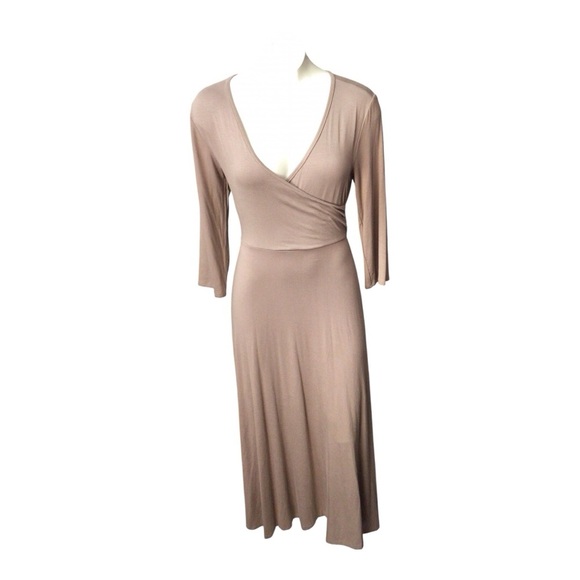 Rags and Couture Beige Midi Dress - Picture 1 of 4